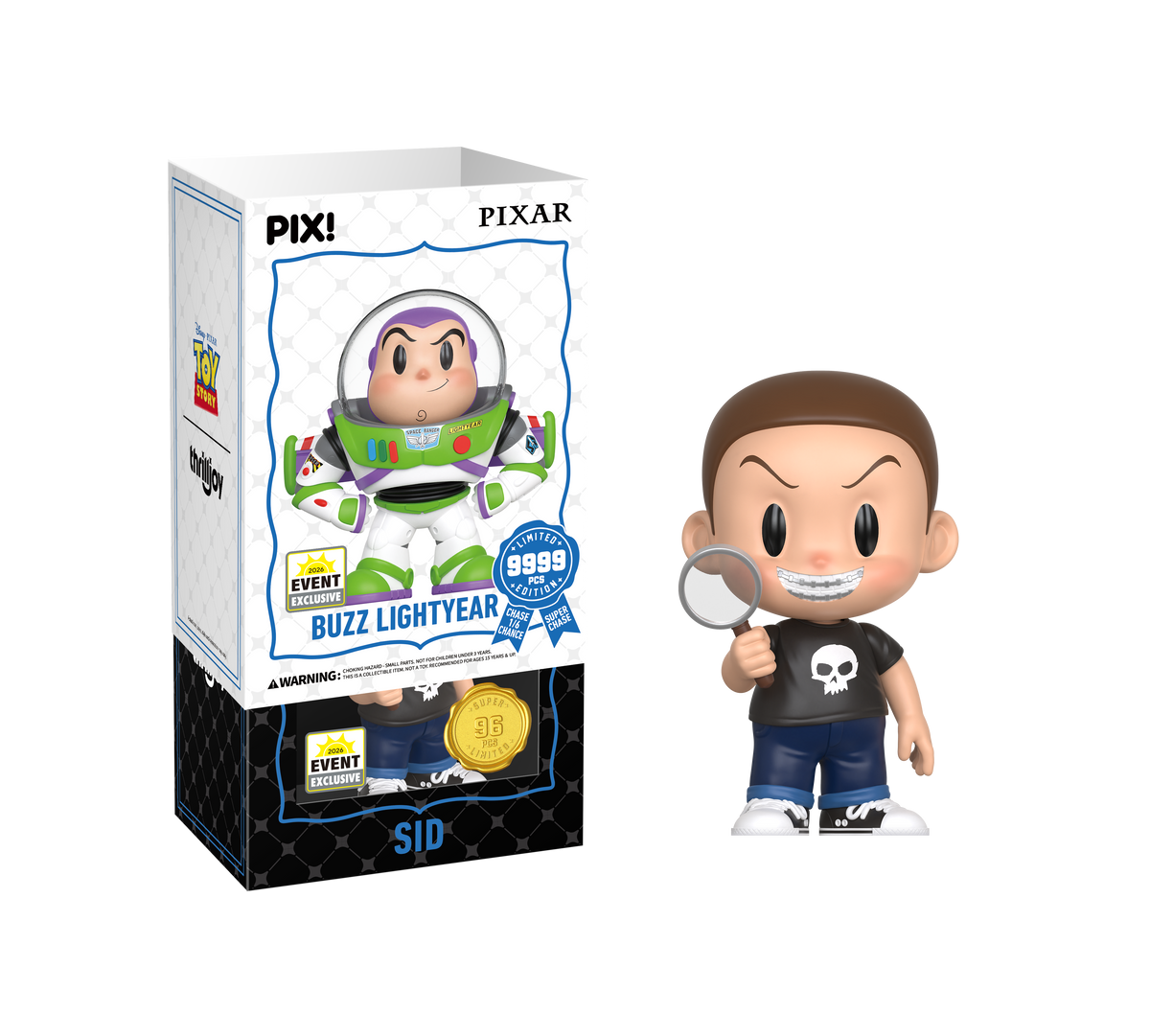 PIX! Toy Story Sid super chase figure in packaging