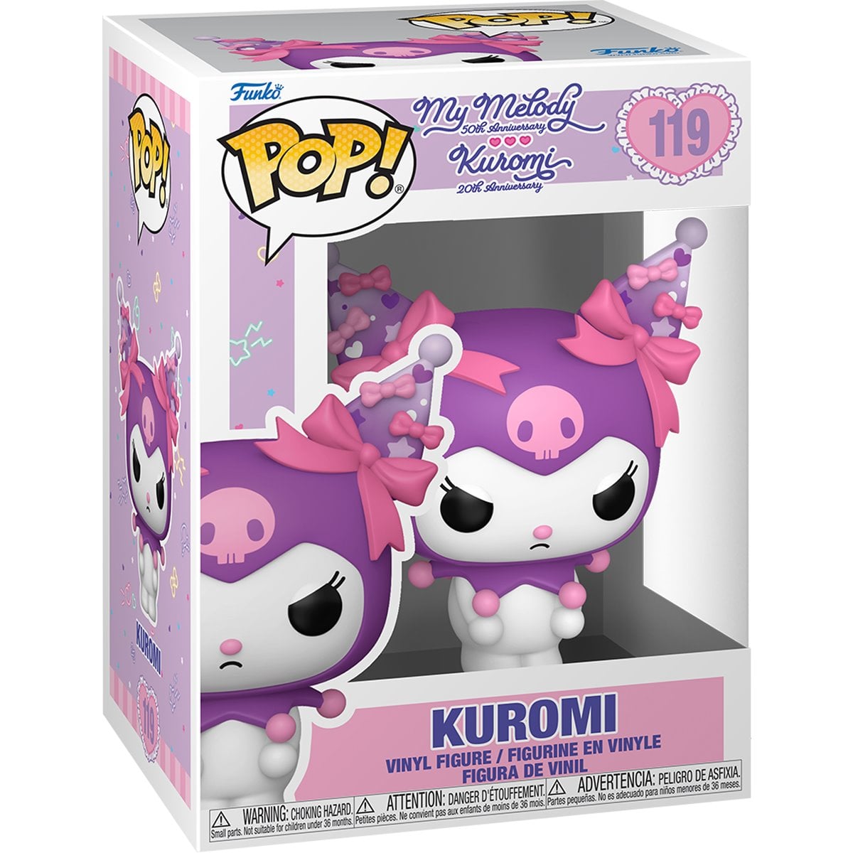 Kuromi 20th Anniversary Grumpy Funko Pop #119 - alternate view