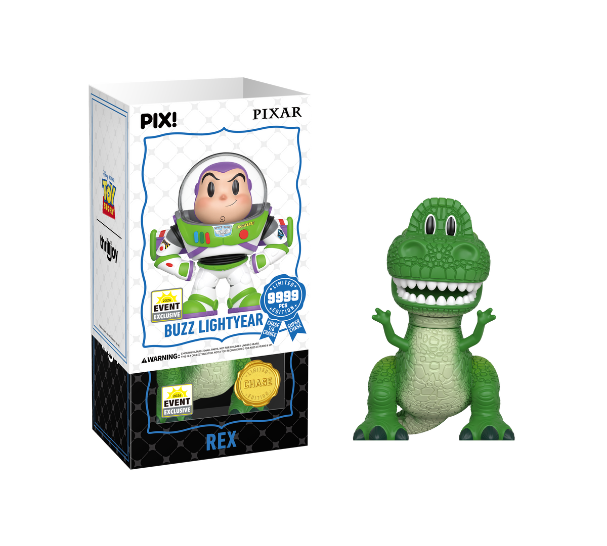 PIX! Toy Story Rex chase figure in packaging