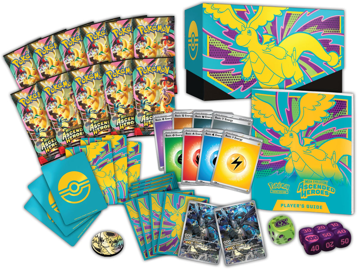 Ascended Heroes Pokemon Center Elite Trainer Box contents