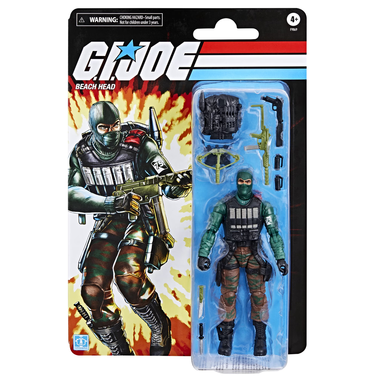 G.I. Joe Classified Series Retro Cardback Beach Head in vintage-inspired cardback packaging
